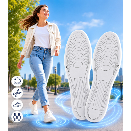 Memory Foam komfort Einlegesohlen Gr. 35-45
